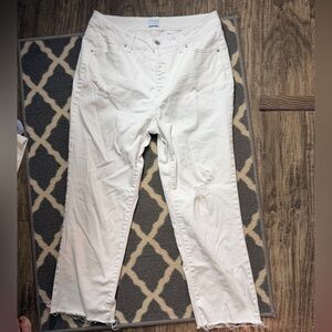 Time and Tru Women's High Rise Straight Crop Jeans